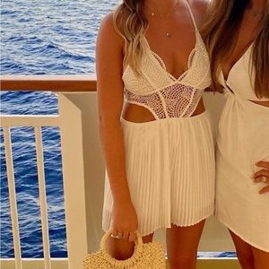 Crochet white romper. Worn once!